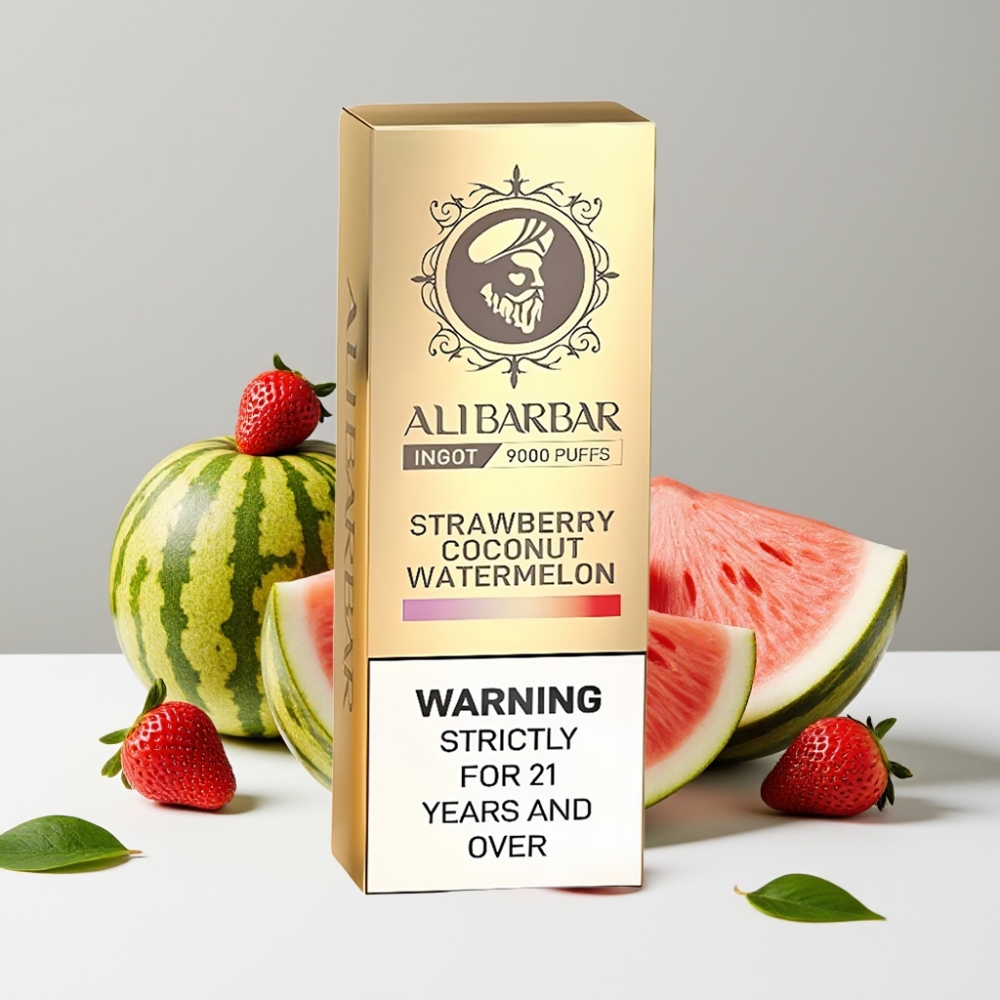 Alibarbar Ingot 9000 Puffs Jahoda Kokos Vodný Melón 22ml 2350mAh 12Ohm