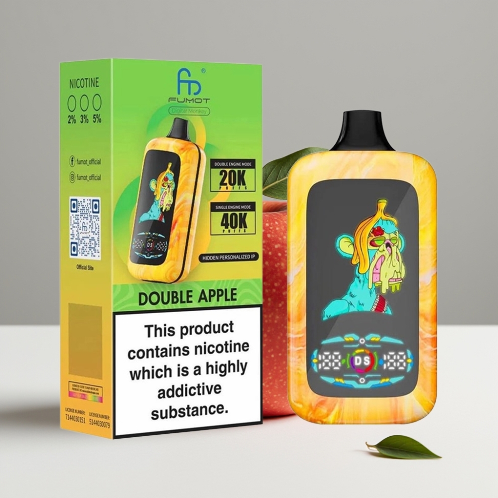 Fumot Digital Monkey 40000 Puff Dvojitý Motor Dvojitá Mreža Typ-C Dvojité Jablko