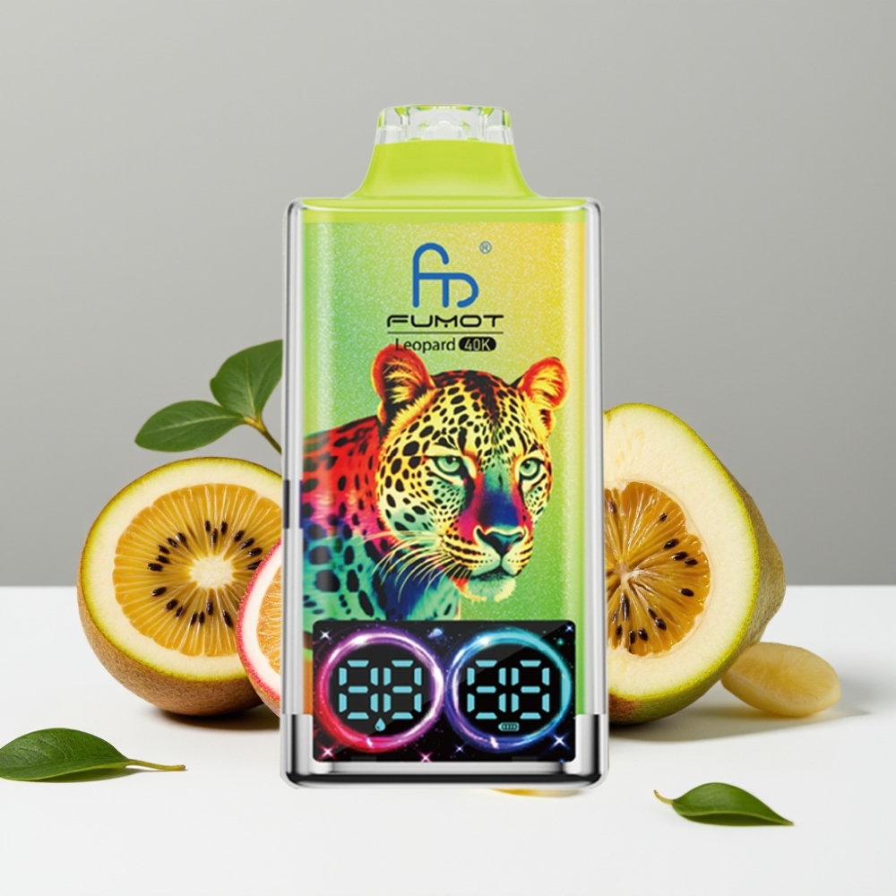 Fumot Leopard 40K Puffs 0-5 Nic 700mAh Dual Mesh Type-C Kiwi Marakuja Guava