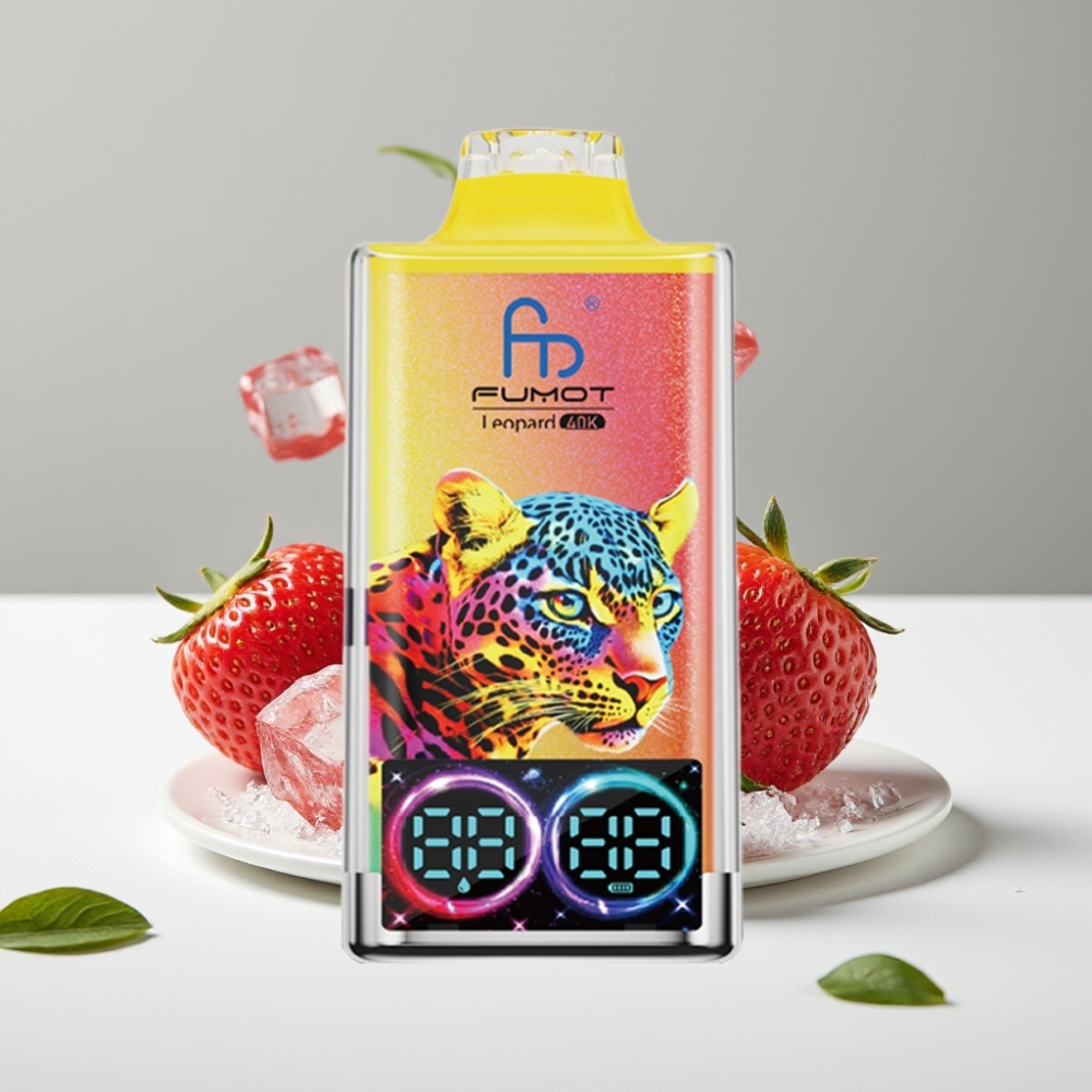 Fumot Leopard 40K Puffs 5 Nicotine 700mAh Dual Mesh Jahodový ľad
