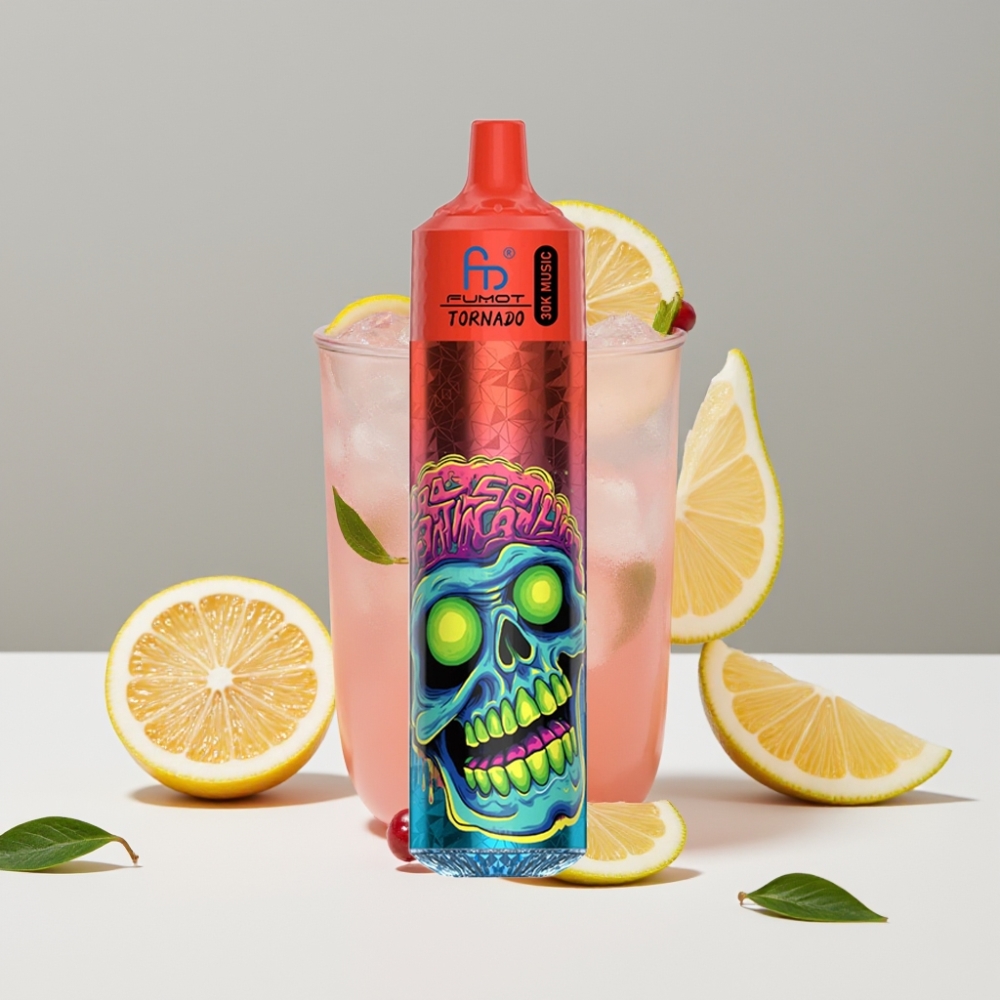 Fumot RandM Tornado 30000 Puffs 30mL 10 Ohm ružová limonáda