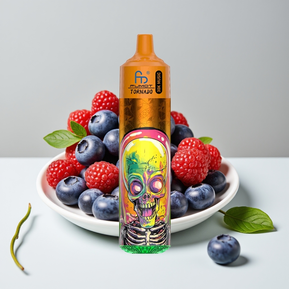 Fumot RandM Tornado 30000 Puffs 30mL 5 10 Ohm Čučoriedka Malina