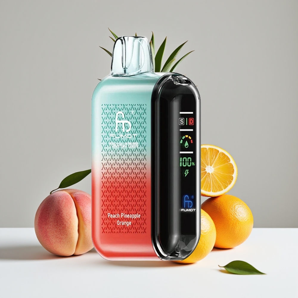 Fumot Tornado 20000 Puffs Dual Mesh 20ml 850mAh Broskyňa Ananás Pomaranč