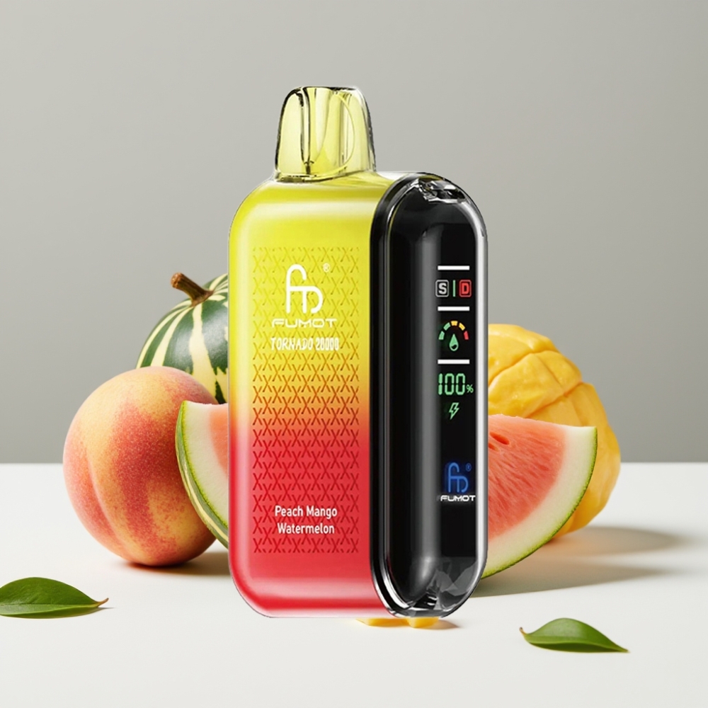 Fumot Tornado 20000 Puffs Dual Mesh 20ml 850mAh Broskyňa Mango Melón
