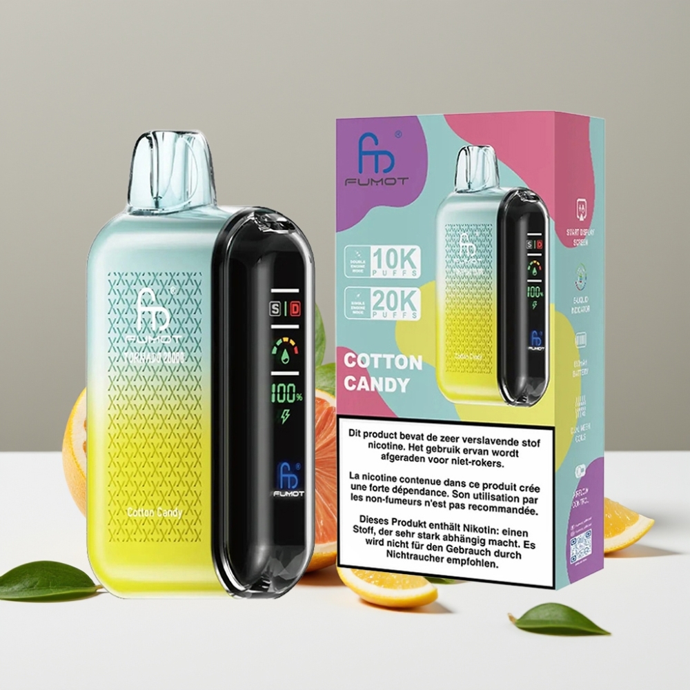 Fumot Tornado 20000 Puffs Dual Mesh 20ml 850mAh Cukrová Vata