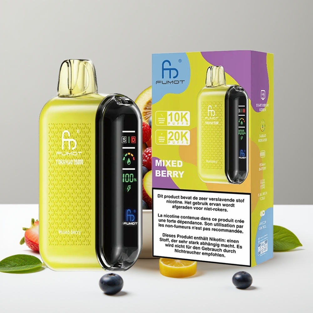 Fumot Tornado 20000 Puffs Dual Mesh 20ml 850mAh Zmiešané Bobule