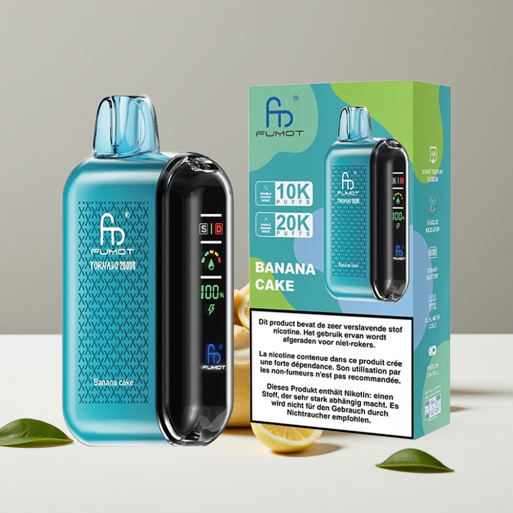 Fumot Tornado 20000 Puffs Dual Mesh 20ml Banánový Koláč