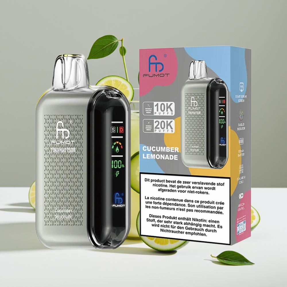 Fumot Tornado 20000 Puffs Dual Mesh 20ml Uhorka Limonáda