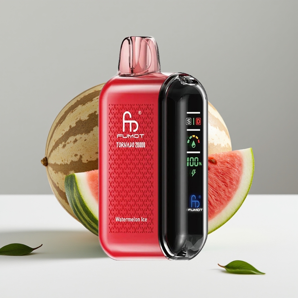 Fumot Tornado 20000 Puffs Dual Mesh 20ml Watermelon Ice (Dvojité pletivo 20ml Vodný melón Ice)