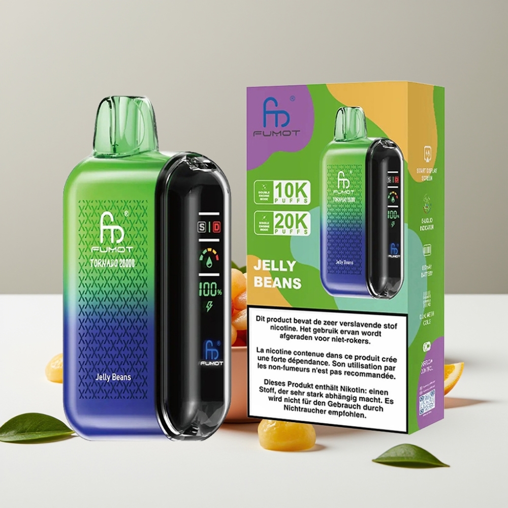 Fumot Tornado 20000 Puffs Dual Mesh Coil 20ml Želé Fazulky