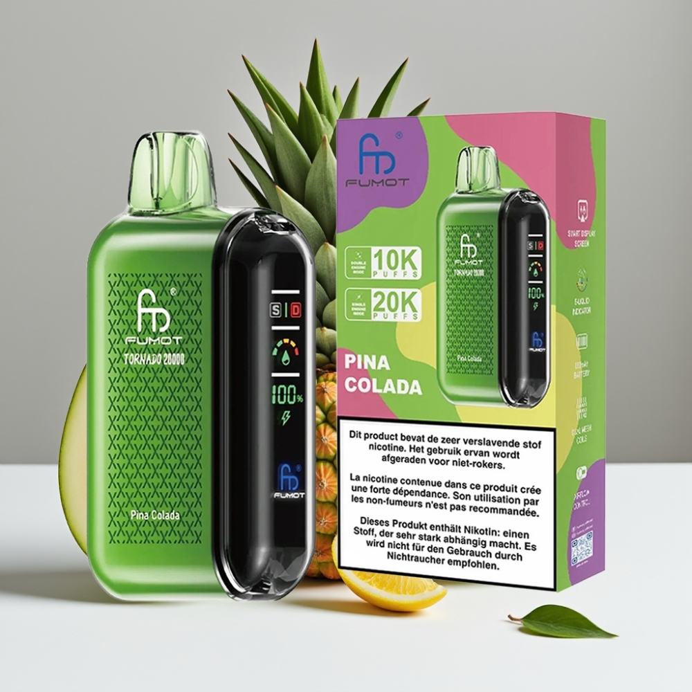 Fumot Tornado 20000 Puffs Duálna Mriežka 20ml 850mAh Ananás Kokos