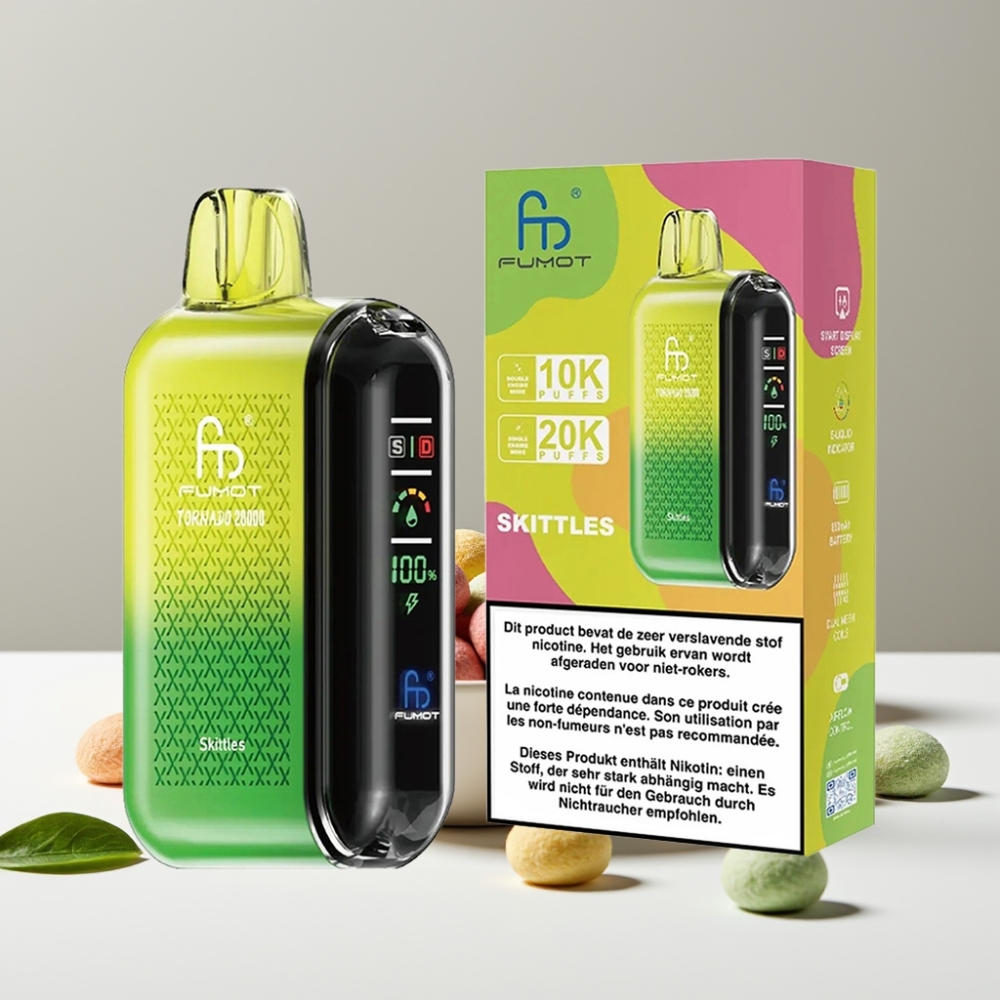 Fumot Tornado 20000 Puffs Duálna Mriežková Cievka 20ml 850mAh Skittles