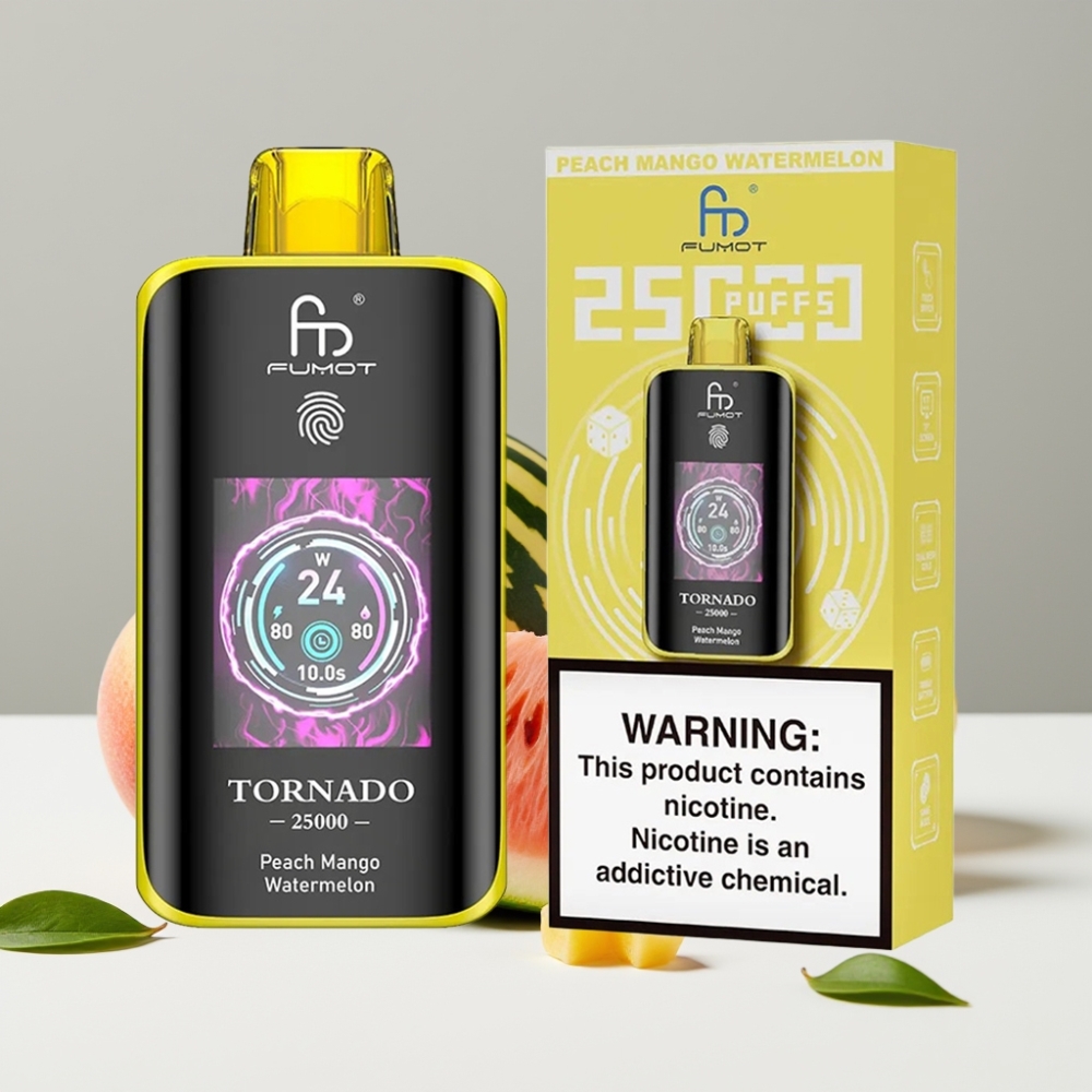 Fumot Tornado 25000 Puffs HD Screen 20ml 700mAh Broskyňa Mangov Melón