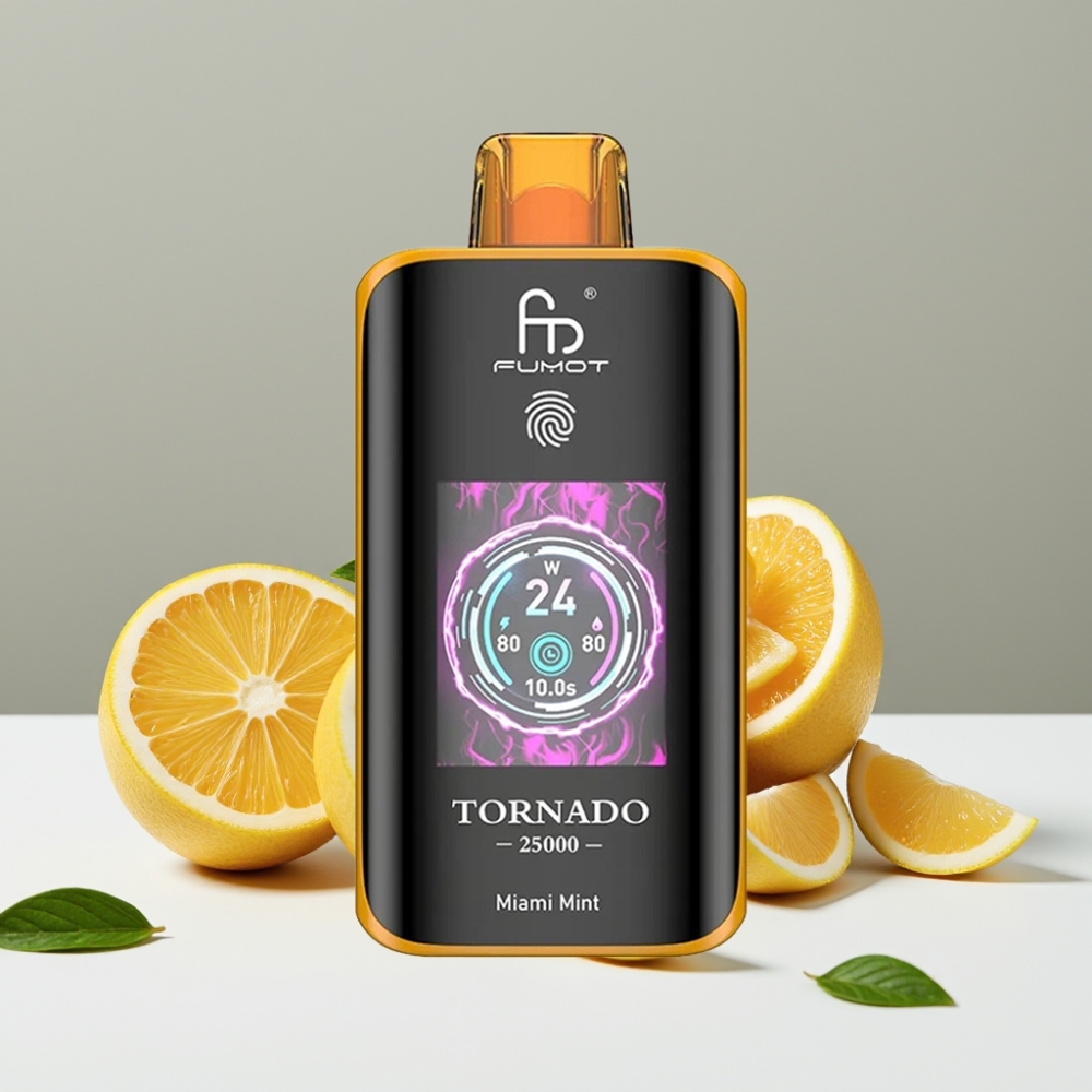 Fumot Tornado 25000 Puffs HD Screen 20ml Miami Mäta 0/2/3/5