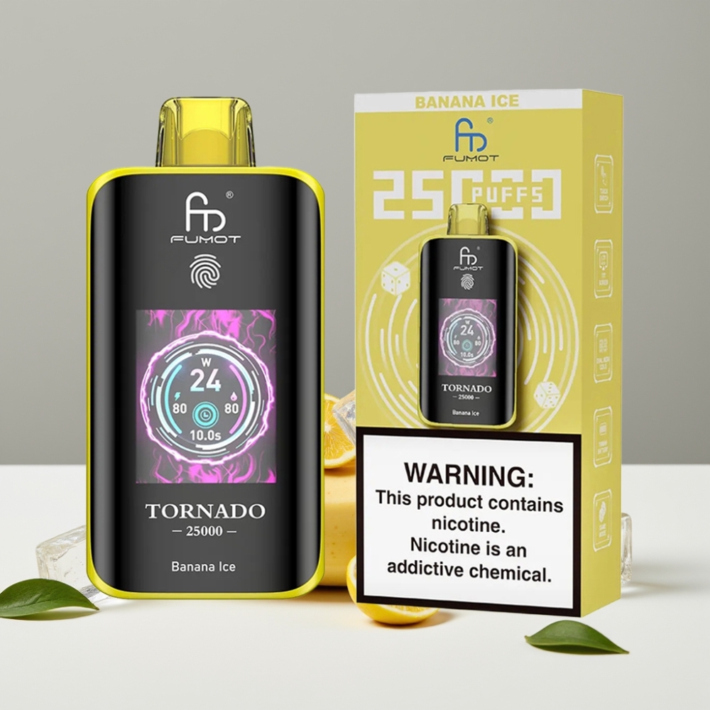 Fumot Tornado 25000 Puffs HD Screen 700mAh 20ml Banánový ľad