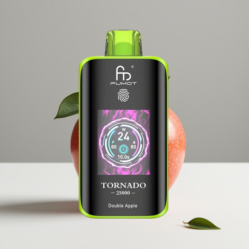 Fumot Tornado 25000 Puffs HD Screen 700mAh 20ml Dvojité jablko