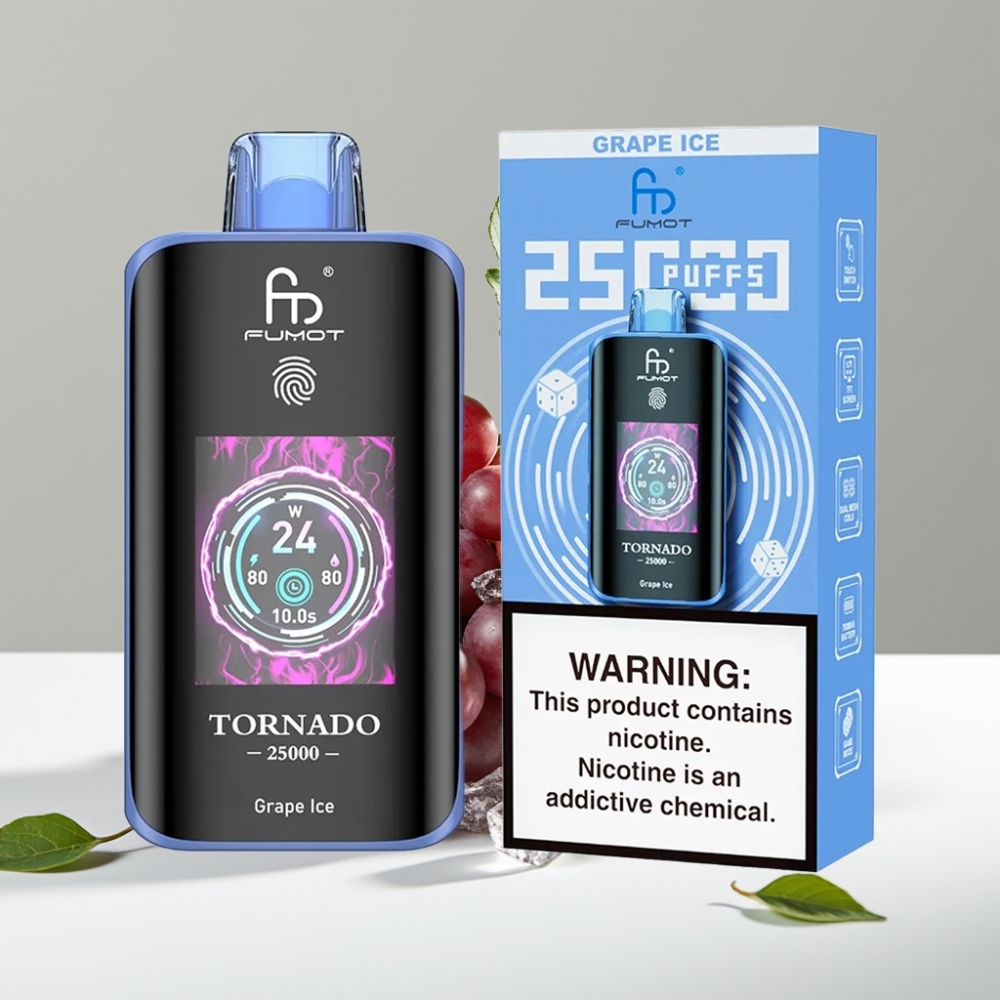 Fumot Tornado 25000 Puffs HD Screen 700mAh 20ml Hroznový ľad 0/2/3/5