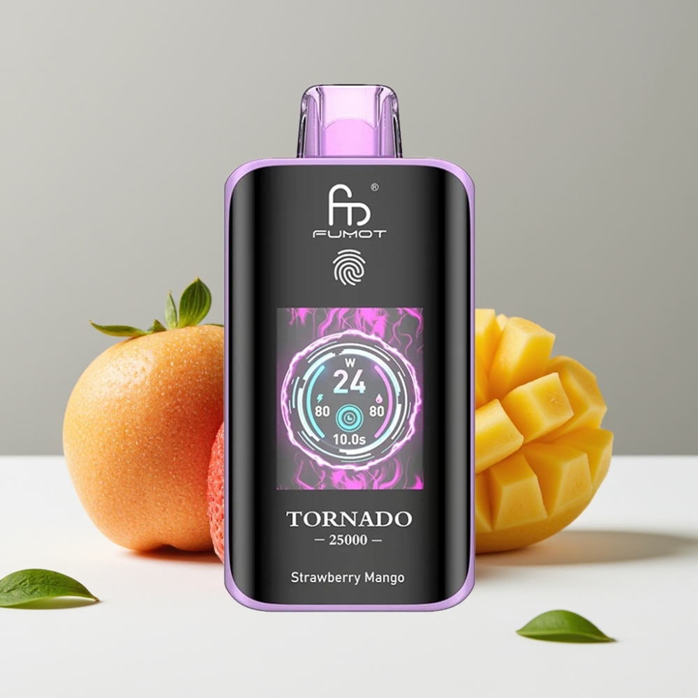 Fumot Tornado 25000 Puffs HD Screen 700mAh 20ml Jahoda Mango