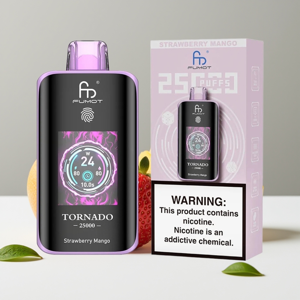 Fumot Tornado 25000 Puffs HD Screen 700mAh 20ml Jahoda Mango