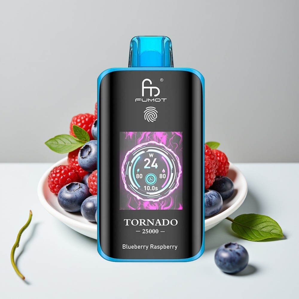 Fumot Tornado 25000 Puffs HD Screen 700mAh 20ml Čučoriedka Malina