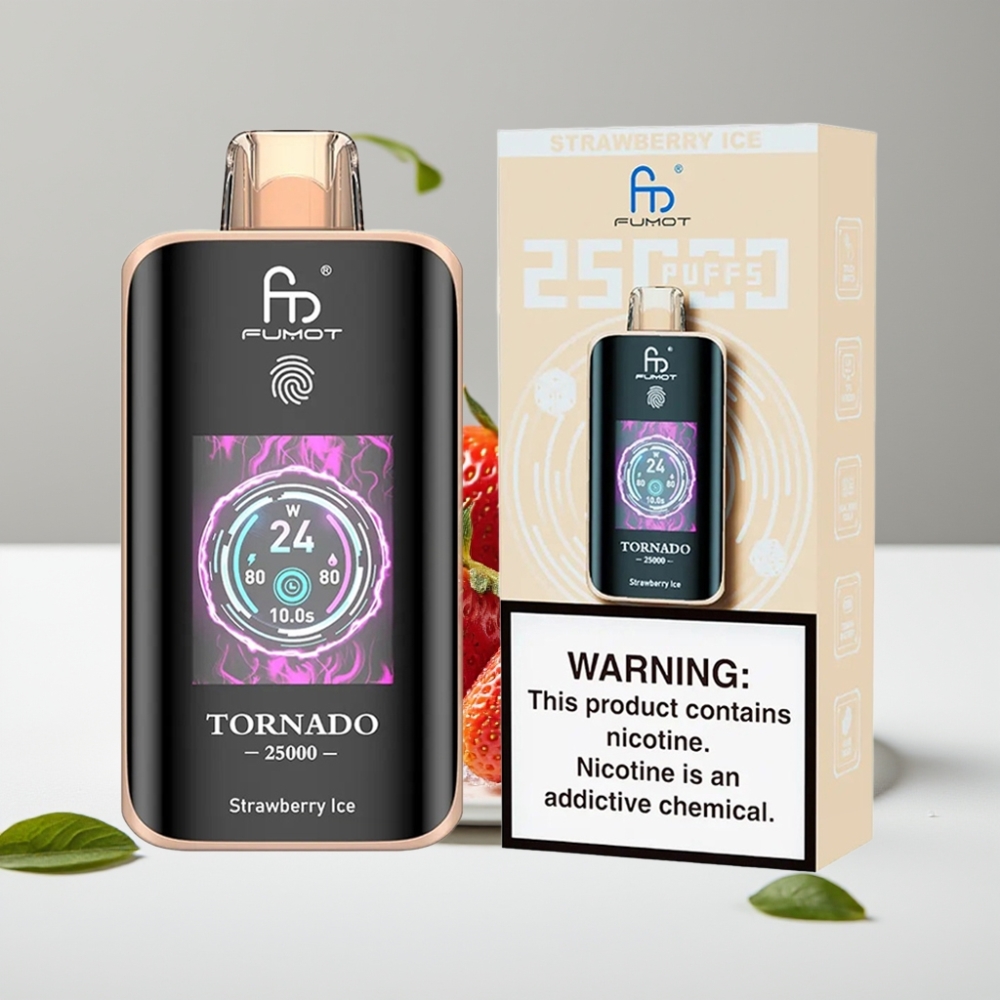 Fumot Tornado 25000 Puffs HD Screen 700mAh Jahoda ľad