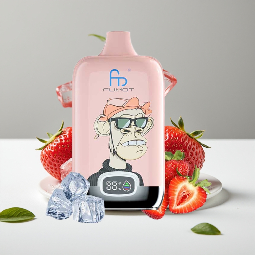Fumot Tornado Digital Box 12000 Puffs Jahodový ľad 20ml Mesh 550mAh