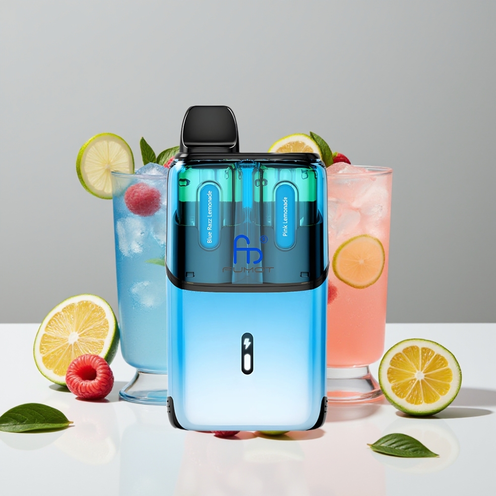 Fumot Ultra T32000 Disposable Vape Modrý Malinový Limonádový - Ružová Limonádová 32000 fajčiek 800mAh 24ml