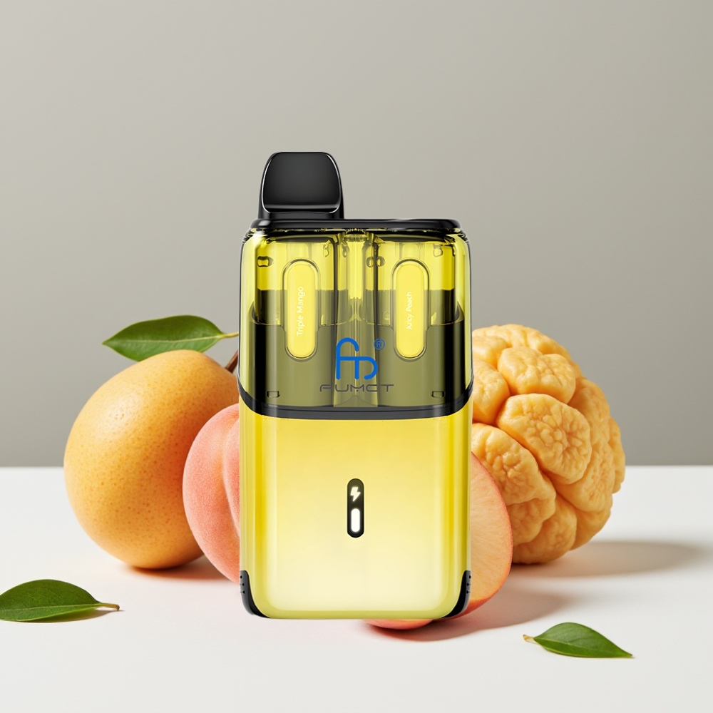 Fumot Ultra T32000 Disposable Vape Trojitý Mango - Šťavnatá Broskyňa 32000 fajok 24ml 20mg