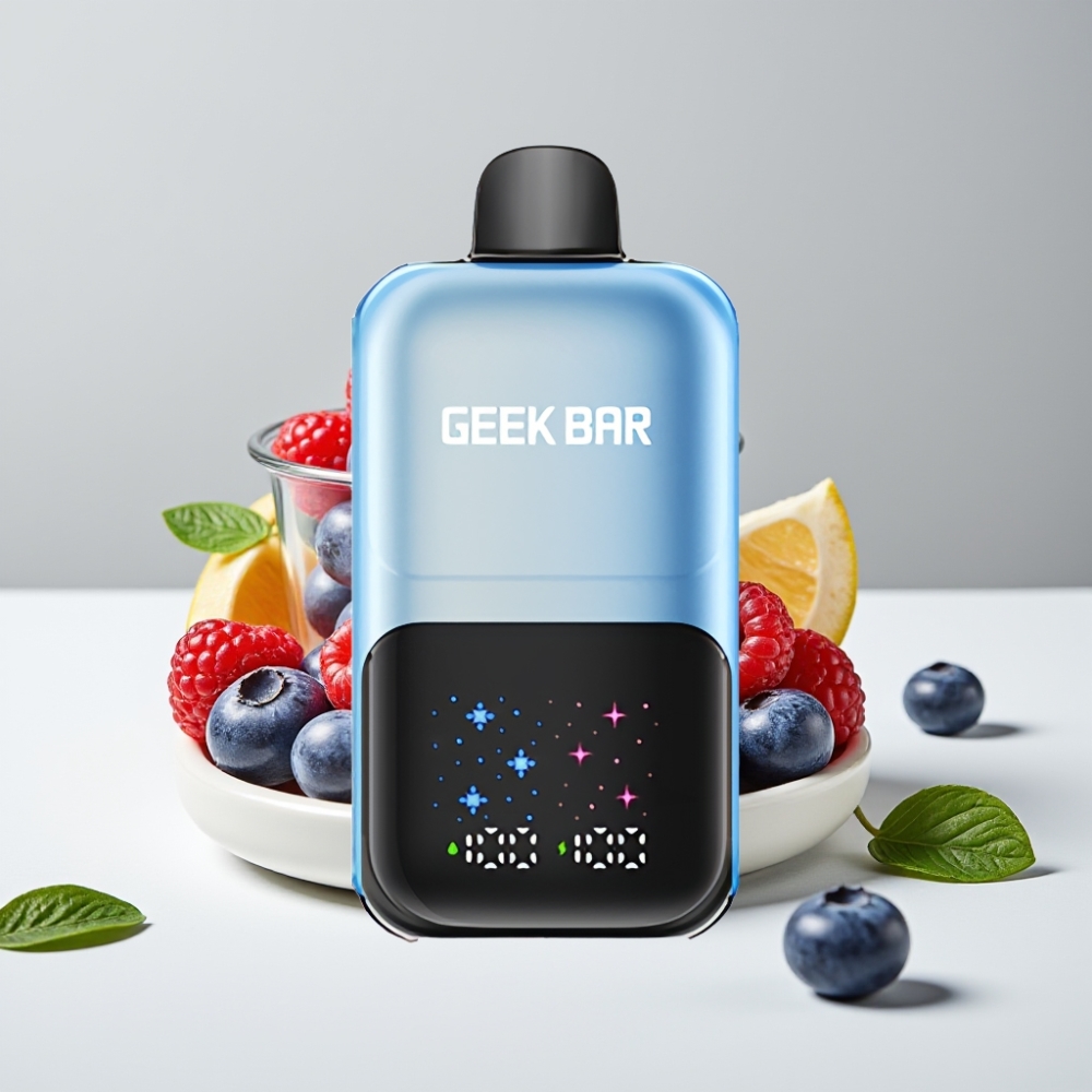 GEEK BAR 2GO 50000 Puffs 20mL 5 Nikotín Čučoriedka Malina Ice