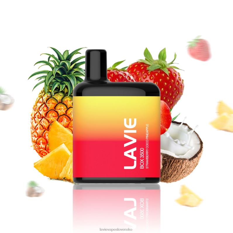 Lavie Puffs DP24P207 LAVIE BOX 3500 ťahov jahodový kokosový ananás