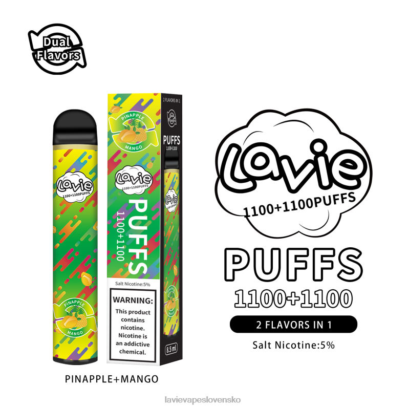 Lavie Vape Cena DP24P296 LAVIE BAR Switch 2200 ťahov ananás/mango
