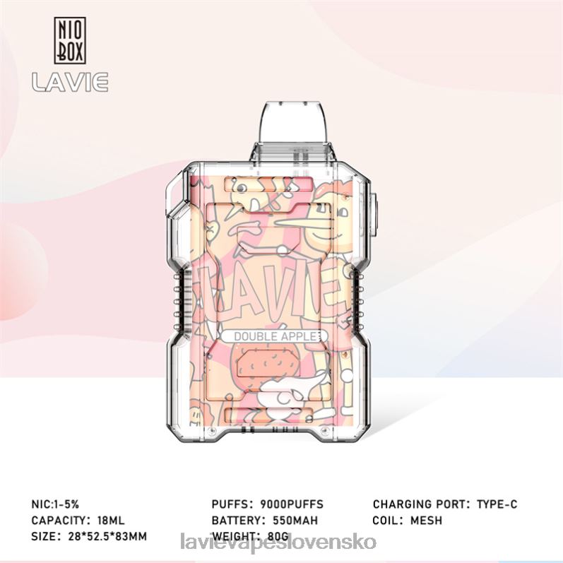 Lavie Vape Price DP24P195 LAVIE NIO BOX 9000 ťahov dvojité jablko