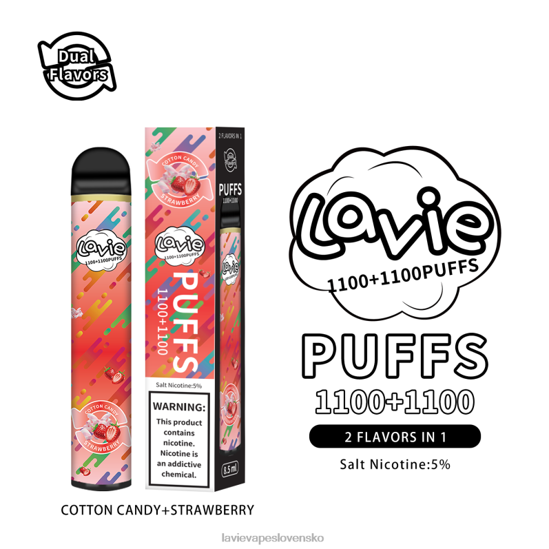 Lavie Vape Price DP24P293 LAVIE BAR Switch 2200 ťahov cukrová vata/jahoda