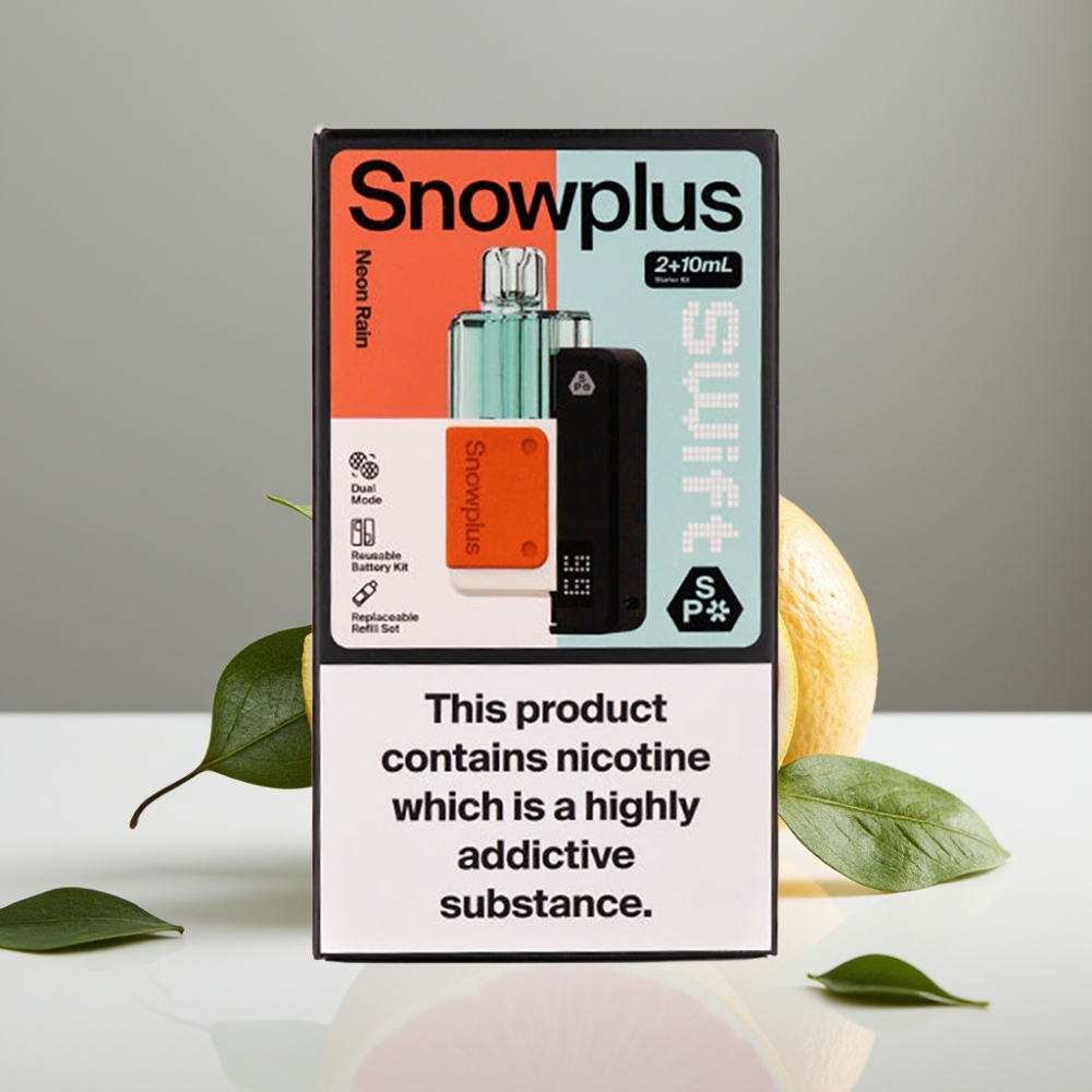 Snowplus Swift 5000 Puffs Prefilled Pod Kit Neon Dážď 1000 mAh 2+10 ml 2