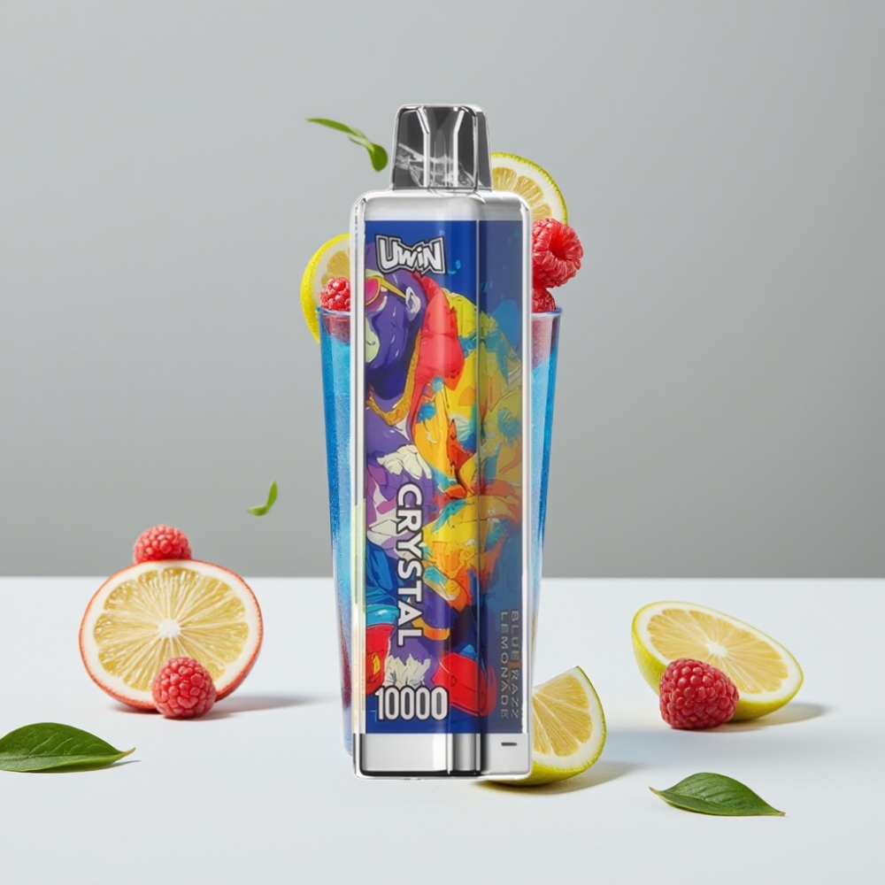 UWIN Crystal 10000 Puffs 18ml/650mAh Modrá Malina Limonáda 0235