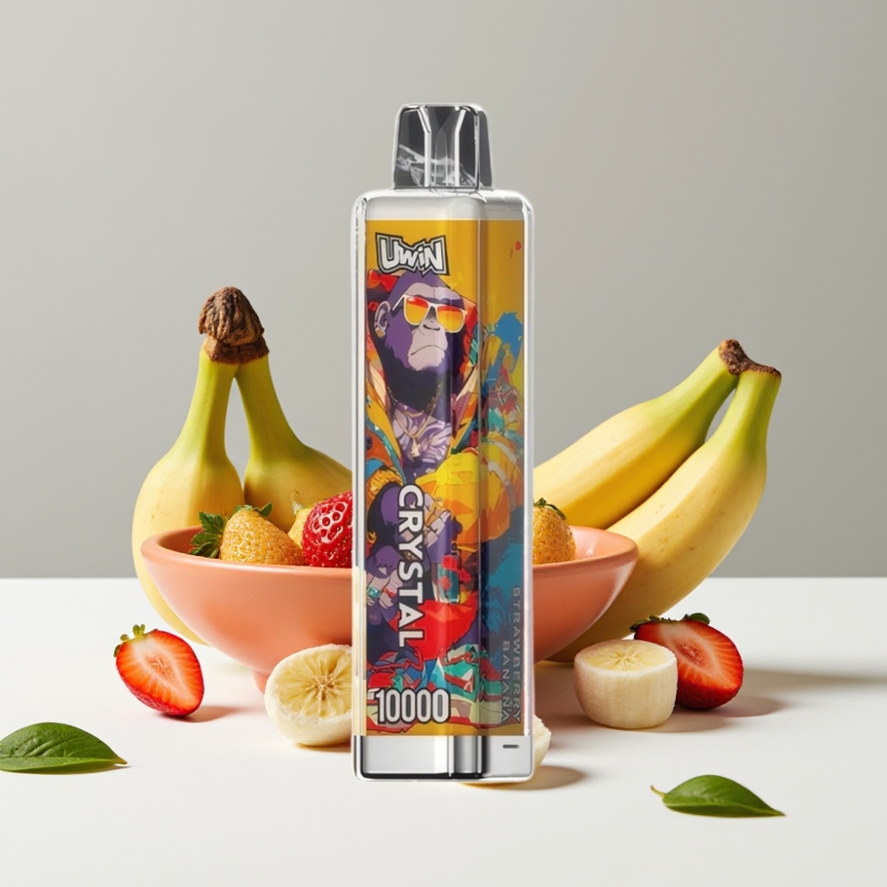 UWIN Crystal 10000 Puffs Jahoda-Banán 18ml/650mAh/Type-C