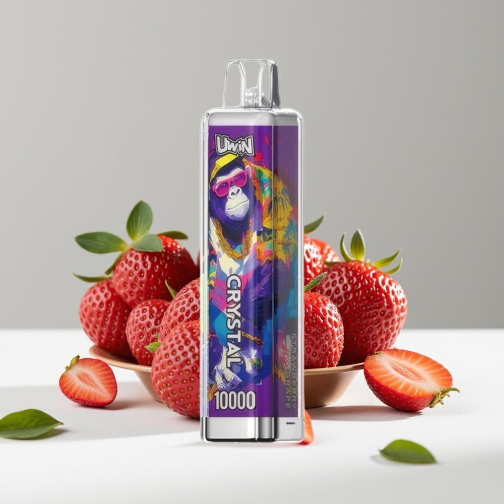 UWIN Crystal 10000 Puffs Jahoda Hrozno 18ml 650mAh RGB