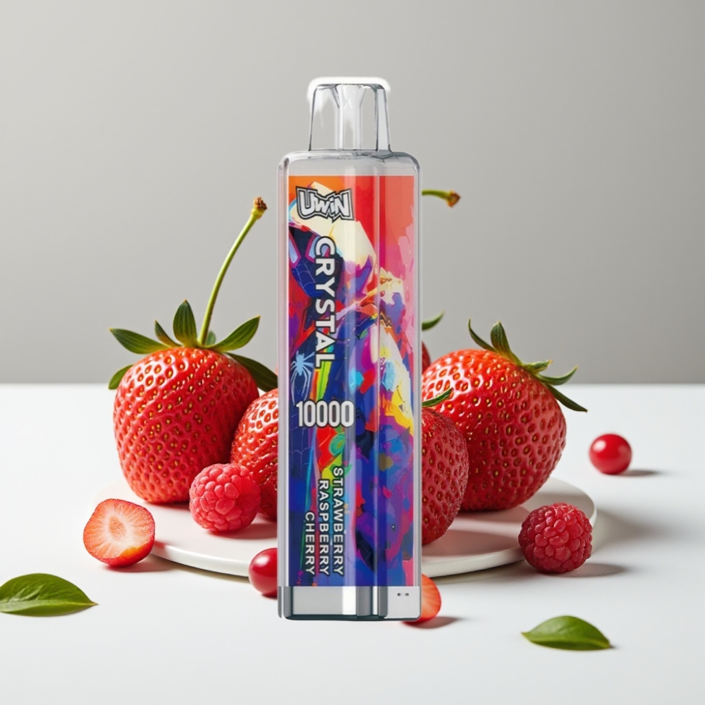 UWIN Crystal 10000 Puffs Jahoda Malina Čerešňa 18ml 650mAh RGB