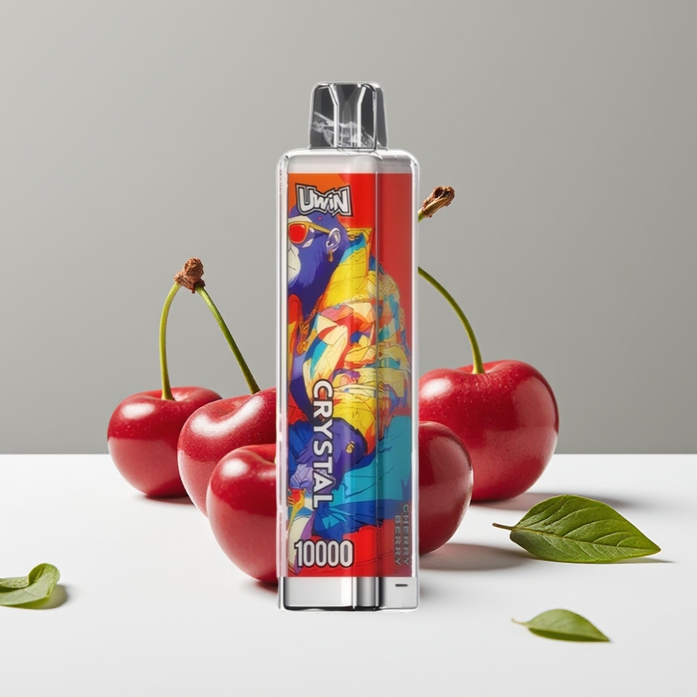 UWIN Crystal 10000 Puffs Čerešňa-Bobule 18ml 08 Ohm RGB