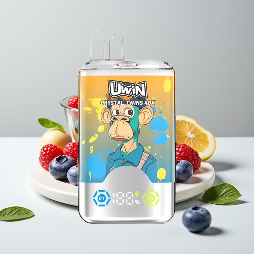 UWIN Crystal Twins 40000 Puffs 32ml 850mAh 06 Ohm Čučoriedka Malina Čerešňa Ľad