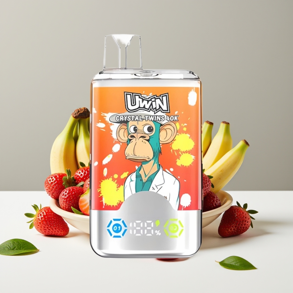 UWIN Crystal Twins 40000 Puffs Jahoda Banán Láska 66 32ml 06Ohm 850mAh