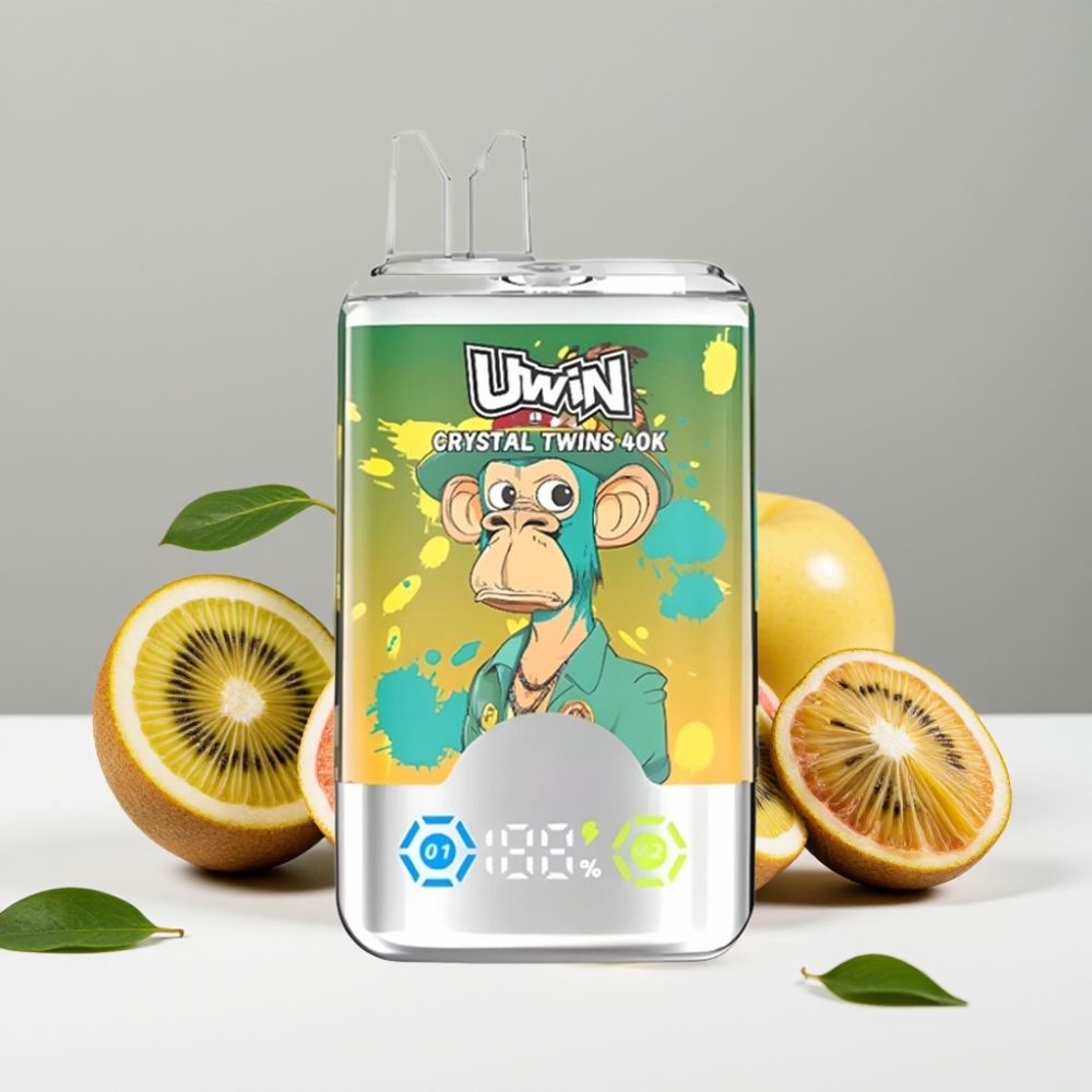 UWIN Crystal Twins 40000 Puffs Kiwi Marakuja Guava Dve Jablká 32ml 850mAh