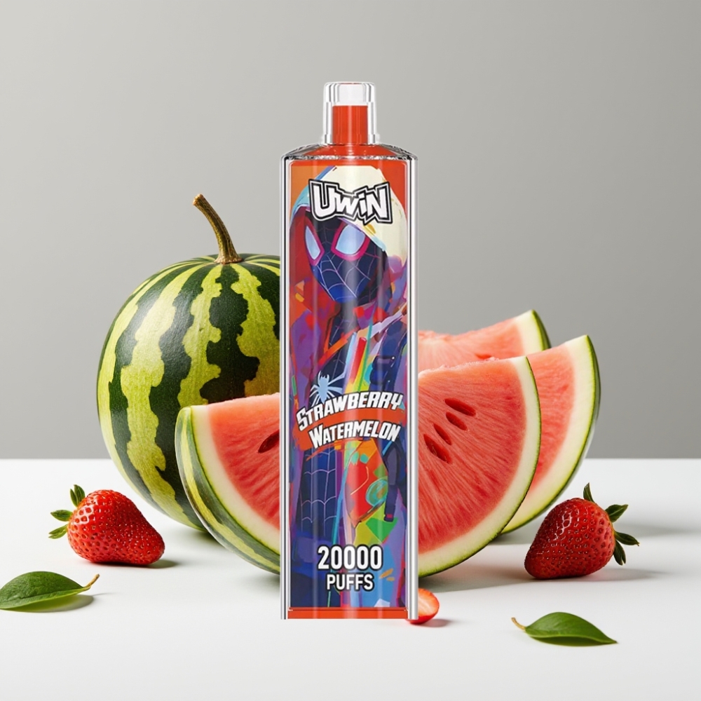 Uwin Shisha Hookah Crystal 20000 Puffs 22ml 650mAh Type-C DTL Jahoda Vodný melón