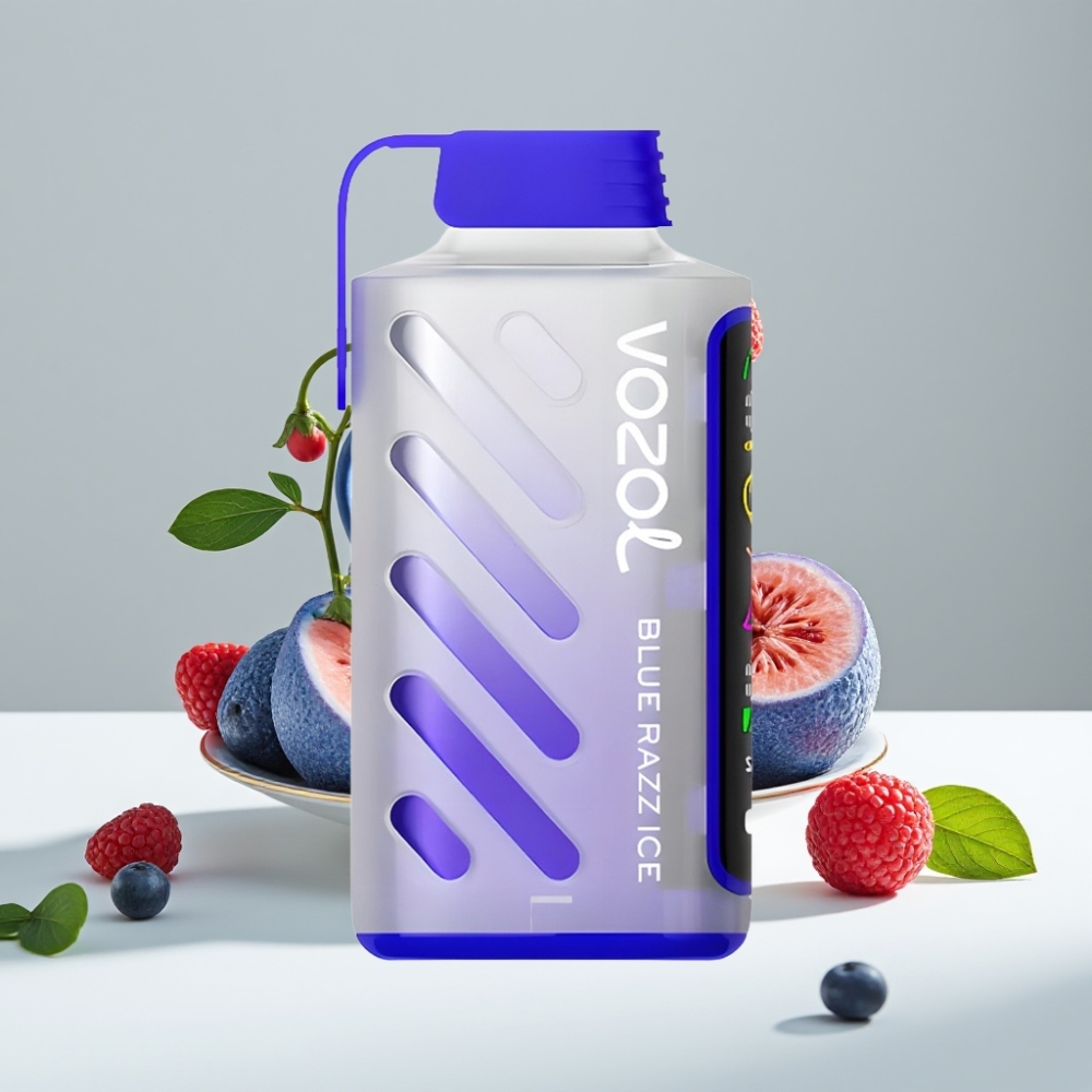 VOZOL Gear Power 20000 Puffs 20mL 5 nikotín Modrá Malina Ľadová SiLC Tech Dual Mesh Coil