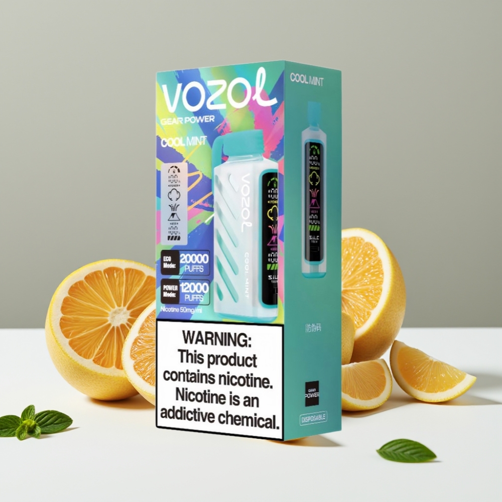 VOZOL Gear Power 20000 Puffs SiLC Tech 20mL 50mg Chladivá Mäta