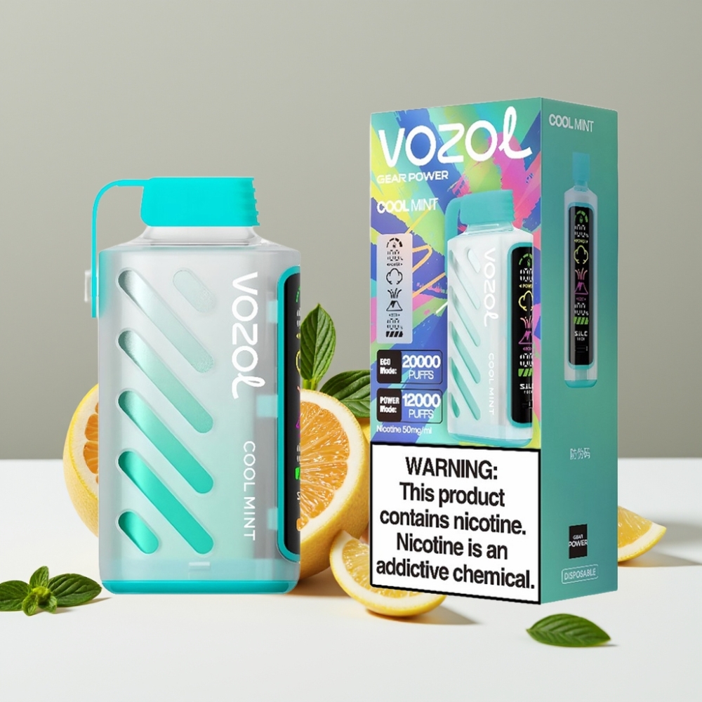 VOZOL Gear Power 20000 Puffs SiLC Tech 20mL 50mg Chladivá Mäta