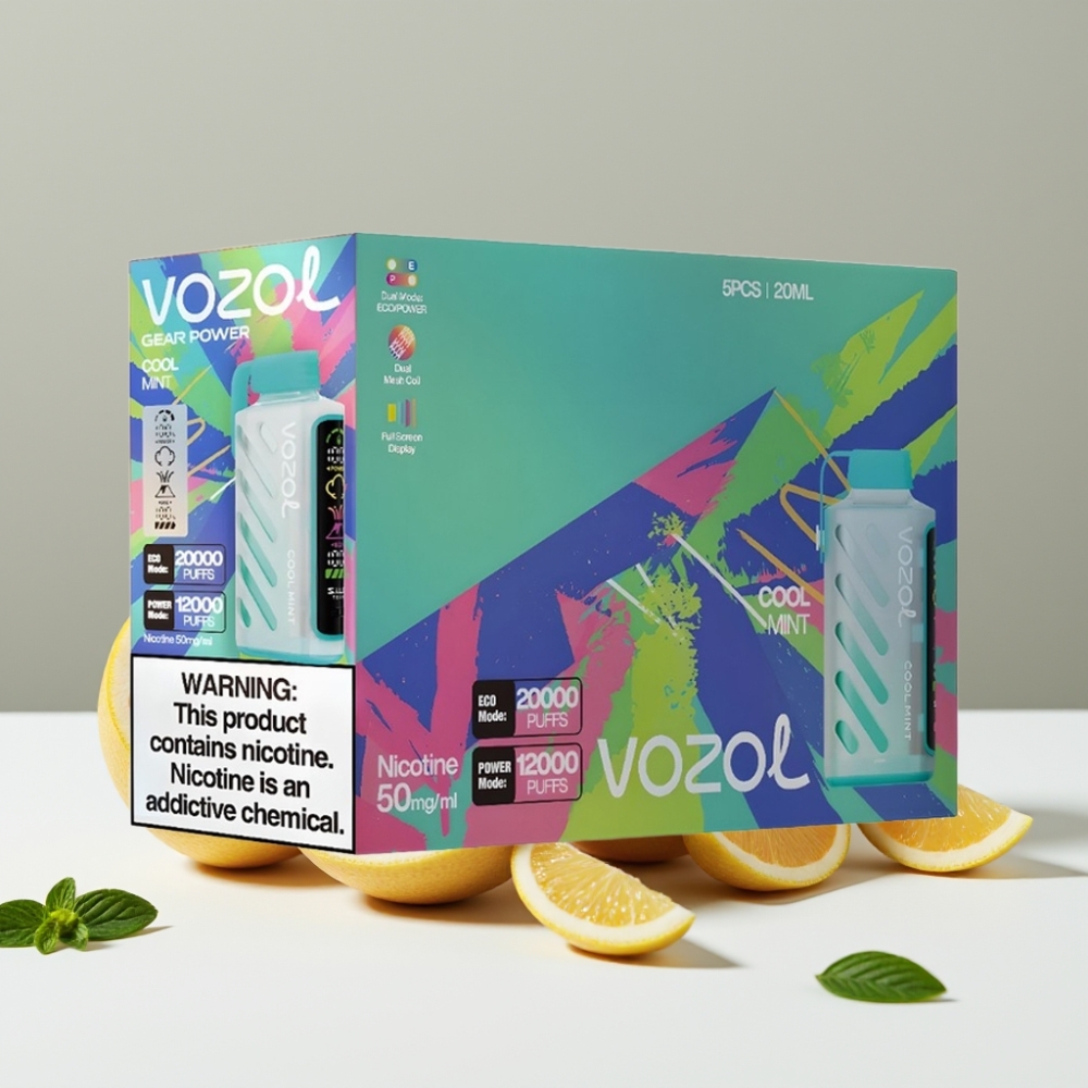 VOZOL Gear Power 20000 Puffs SiLC Tech 20mL 50mg Chladivá Mäta