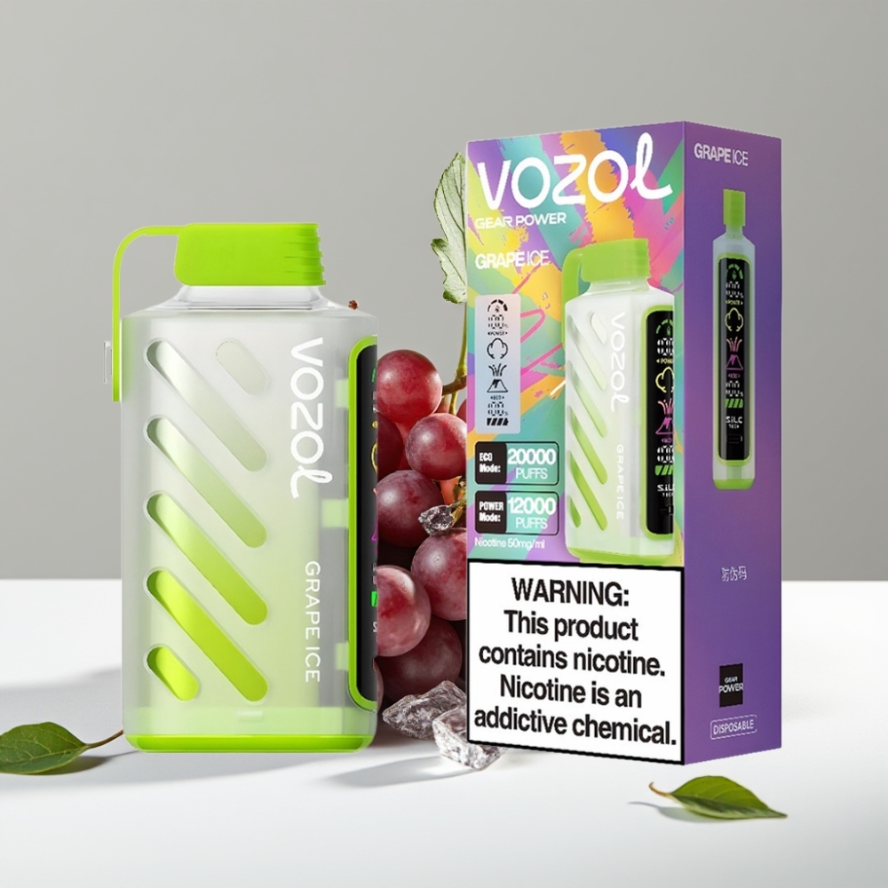 VOZOL Gear Power 20000 Pufov Hroznový ľad 20mL Dual Mesh Coil 5 nikotínu