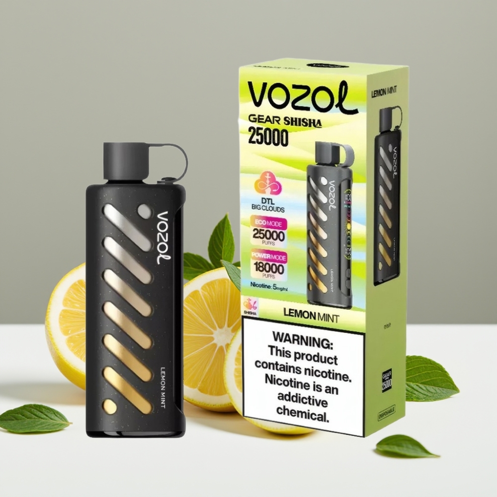 VOZOL Gear Shisha 25000 Puffs 1000mAh 5mg/ml Citrónová Mäta
