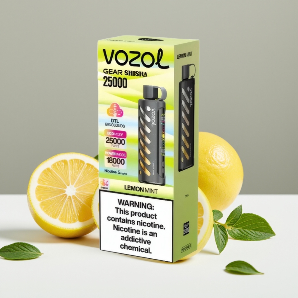 VOZOL Gear Shisha 25000 Puffs 1000mAh 5mg/ml Citrónová Mäta